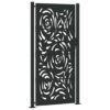 Garden Gate Black 100x200 cm Steel Flame  Design