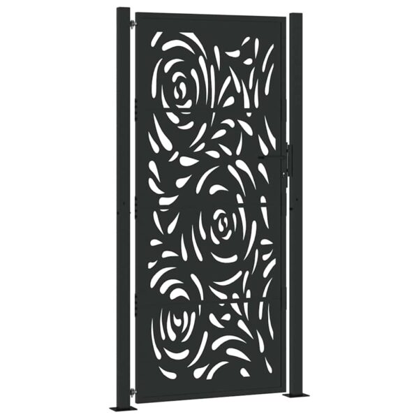 Garden Gate Black 100x200 cm Steel Flame  Design
