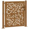 Garden Gate 100x100 cm Weathering Steel Flame Design