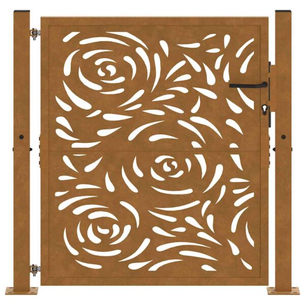 Garden Gate 100x100 cm Weathering Steel Flame Design