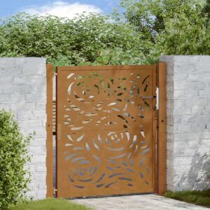 Garden Gate 100x100 cm Weathering Steel Flame Design