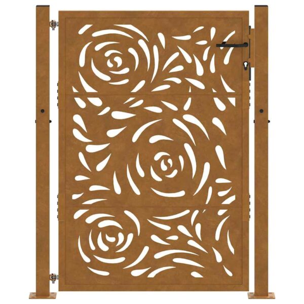 Garden Gate 100x125 cm Weathering Steel Flame Design