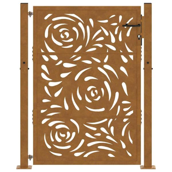 Garden Gate 100x150 cm Weathering Steel Flame Design