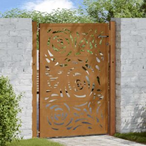 Garden Gate 100x150 cm Weathering Steel Flame Design