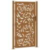 Garden Gate 100x175 cm Weathering Steel Flame Design
