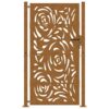 Garden Gate 100x175 cm Weathering Steel Flame Design