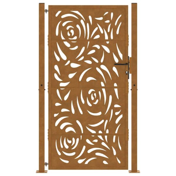 Garden Gate 100x175 cm Weathering Steel Flame Design
