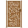 Garden Gate 100x200 cm Weathering Steel Flame Design