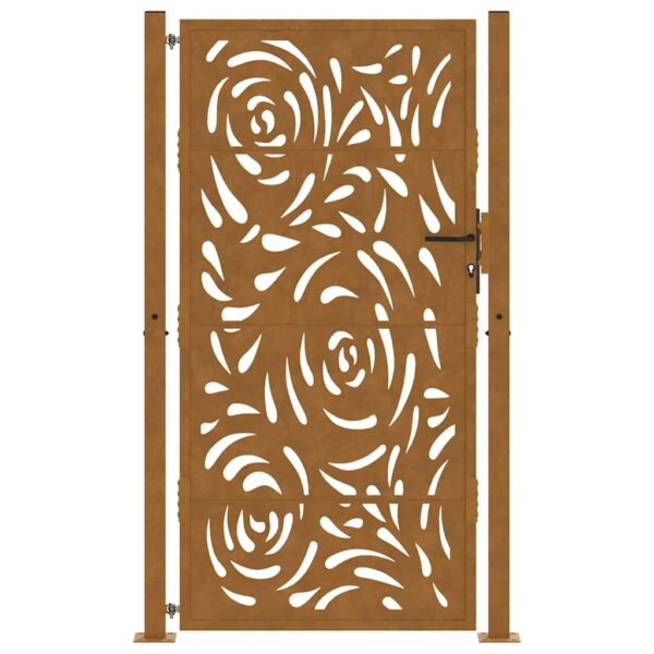 Garden Gate 100x200 cm Weathering Steel Flame Design