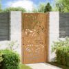 Garden Gate 100x200 cm Weathering Steel Flame Design