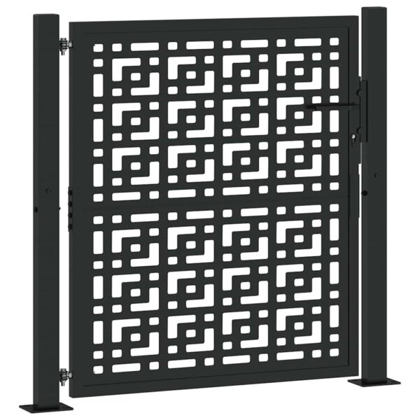 8721158572769_a_en_hd_1.jpg Garden Gate Black 100x100 cm Steel Cross Design