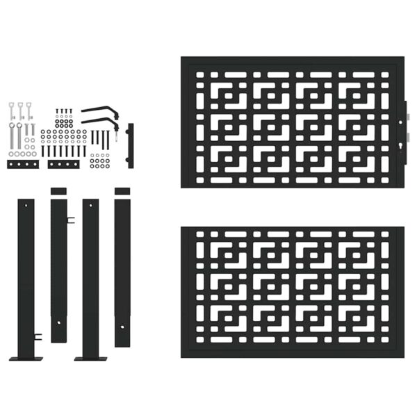 8721158572769_g_en_hd_2.jpg Garden Gate Black 100x100 cm Steel Cross Design