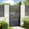 Garden Gate Black 100x175 cm Steel Cross  Design