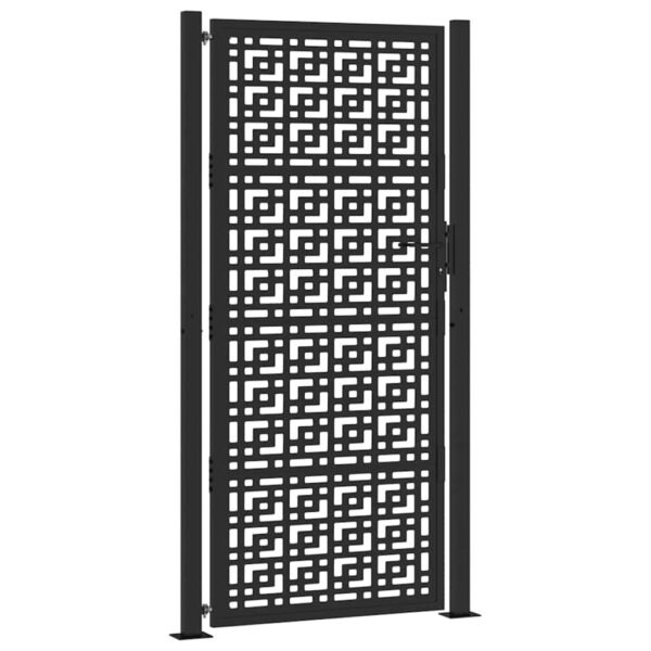 8721158572806_a_en_hd_1.jpg Garden Gate Black 100x200 cm Steel Cross Design