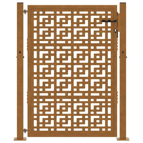 Garden Gate 100x125 cm Weathering Steel Cross Design