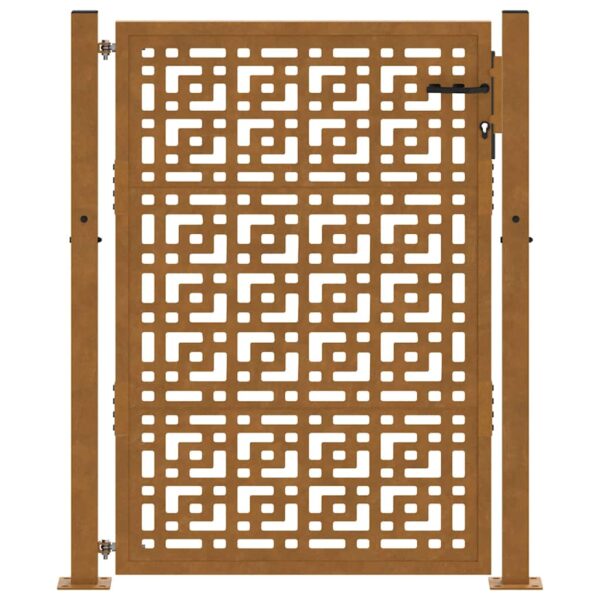 Garden Gate 100x150 cm Weathering Steel Cross Design