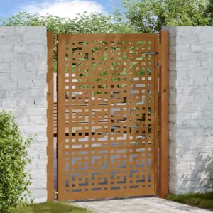 Garden Gate 100x150 cm Weathering Steel Cross Design