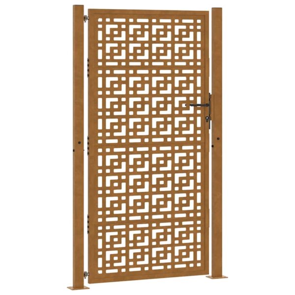 Garden Gate 100x200 cm Weathering Steel Cross Design