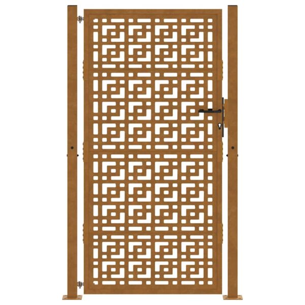 Garden Gate 100x200 cm Weathering Steel Cross Design