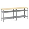 8721158653529_wbg-ba_en_hd_3.jpg Work Bench Set with Shelf 2 pcs Grey 200 x 55 x 85 cm Steel