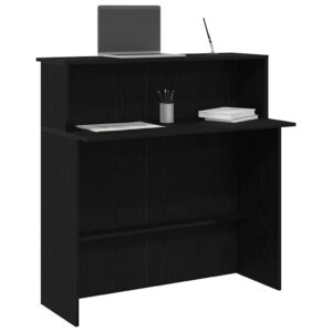 Reception Desk Black 100x50x103.5 cm Engineered Wood