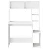 Desk with Shelves White 100x45x140 cm Engineered Wood