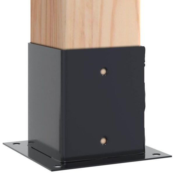 Post Bases Square 12 pcs Anthracite 101x101 mm Powder-coated Steel