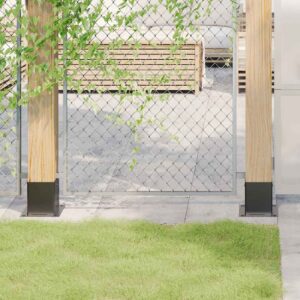 Post Bases Square 12 pcs Anthracite 101x101 mm Powder-coated Steel