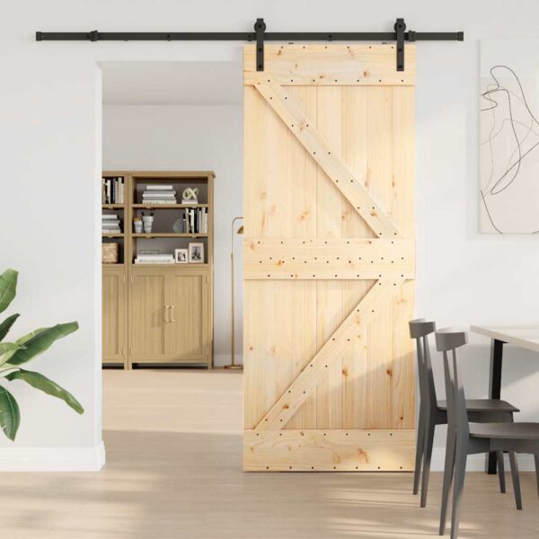 8721158837301_g_en_hd_1.jpg Sliding Door with Hardware Set 85x210 cm Solid Wood Pine