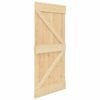 Sliding Door with Hardware Set 90x210 cm Solid Wood Pine