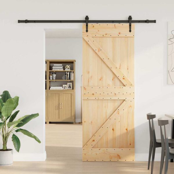 8721158837684_g_en_hd_1.jpg Sliding Door with Hardware Set 80x210 cm Solid Wood Pine