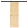 Sliding Door with Hardware Set 70x210 cm Solid Wood Pine