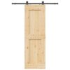 Sliding Door with Hardware Set 70x210 cm Solid Wood Pine