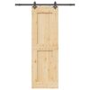 Sliding Door with Hardware Set 70x210 cm Solid Wood Pine