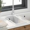 Kitchen Sink White 21 x 44 x 14 cm Granite