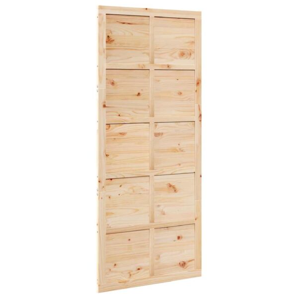 Barn Door Brown 90 x 2.5 x 208 cm Solid Pine Wood