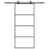 Sliding Door with Hardware Set Black 90x205 cm ESG Glass