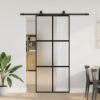 8721288584656_m_en_hd_1.jpg Sliding Door with Hardware Set Black 90x205 cm Tempered Glass