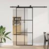 8721288584892_m_en_hd_1.jpg Sliding Door with Hardware Set Black 90x205 cm ESG Glass
