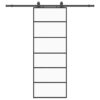Sliding Door with Hardware Set Black 76x205 cm ESG Glass