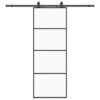Sliding Door with Hardware Set Black 76x205 cm ESG Glass