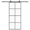 8721288585080_a_en_hd_1.jpg Sliding Door with Hardware Set Black 90x205 cm ESG Glass