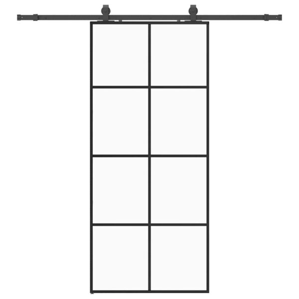 8721288585080_a_en_hd_1.jpg Sliding Door with Hardware Set Black 90x205 cm ESG Glass