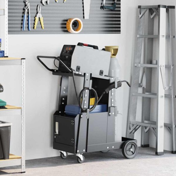 Welding Trolley Black 91 x 47 x 96 cm Steel