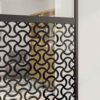 Glass Door Fretwork Black 76 x 2 x 205 cm Aluminium