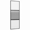 Glass Door Fretwork Black 76 x 2 x 205 cm Aluminium