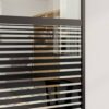 Glass Door Striped Black 76 x 2 x 205 cm Aluminium