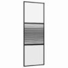 Glass Door Striped Black 76 x 2 x 205 cm Aluminium