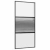 Glass Door Striped Black 102.5 x 2 x 205 cm Aluminium