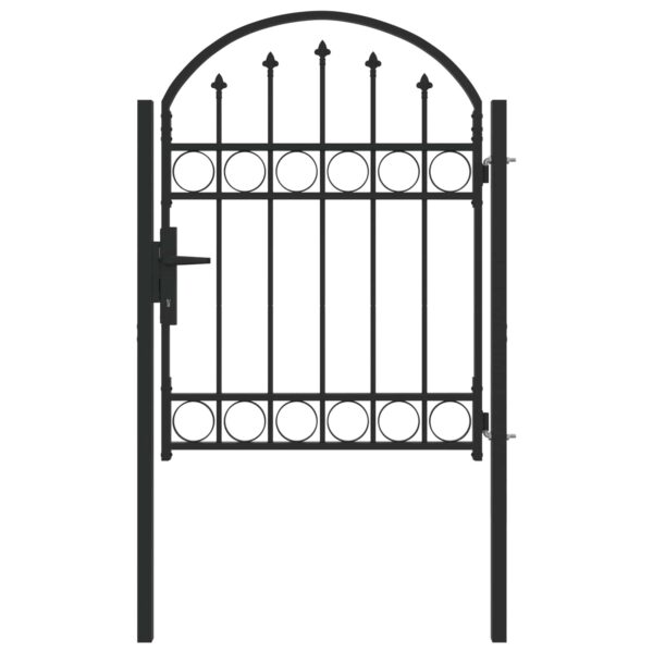 8721288726353_wbg-an-m_en_px16_1.jpg Fence Gate with Lock Grey 100 x 125 cm Powder-Coated Steel